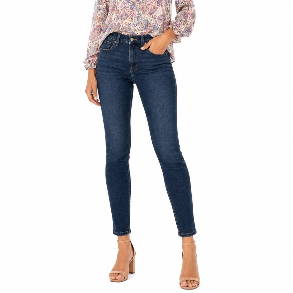 Lucky Brand Skinny Ankle Jeans Women 10/30 Blue Dark Wash Stretch Classic Casual